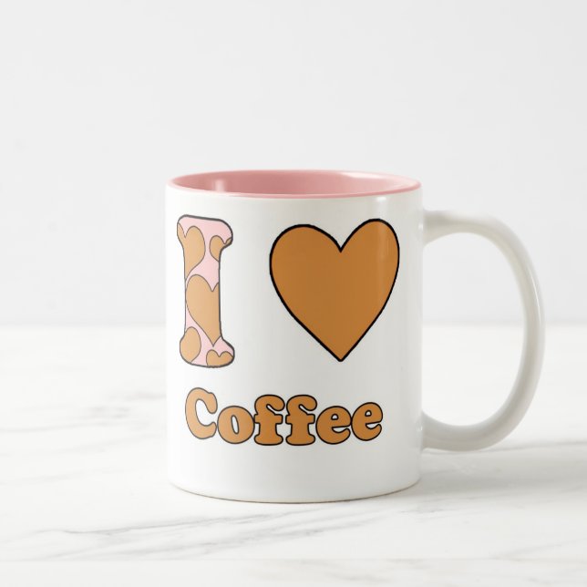 I kärlek Coffee Två-Tonad Mugg (Höger)