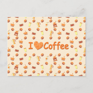 I kärlek Coffee Vykort