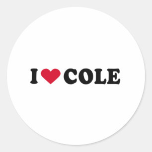 I KÄRLEK COLE RUNT KLISTERMÄRKE