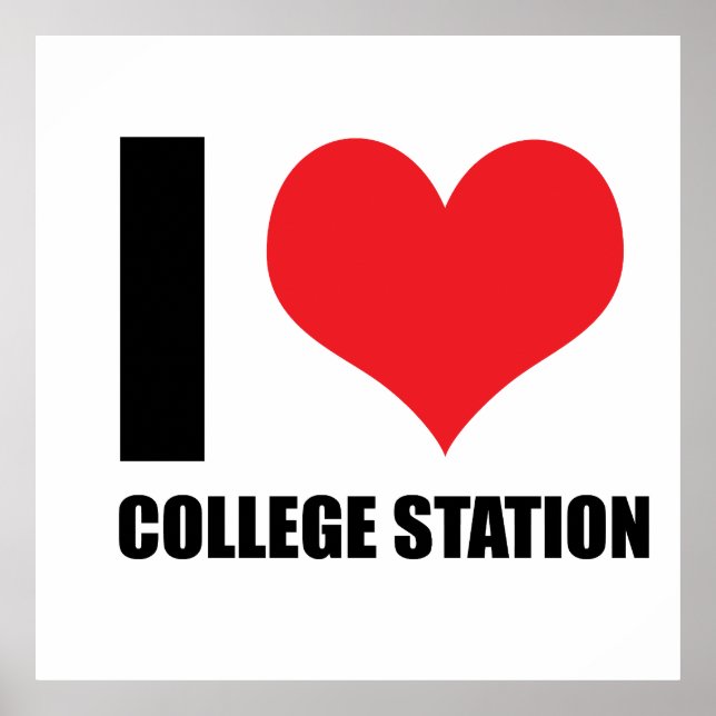 I kärlek College Station Poster (Framsidan)
