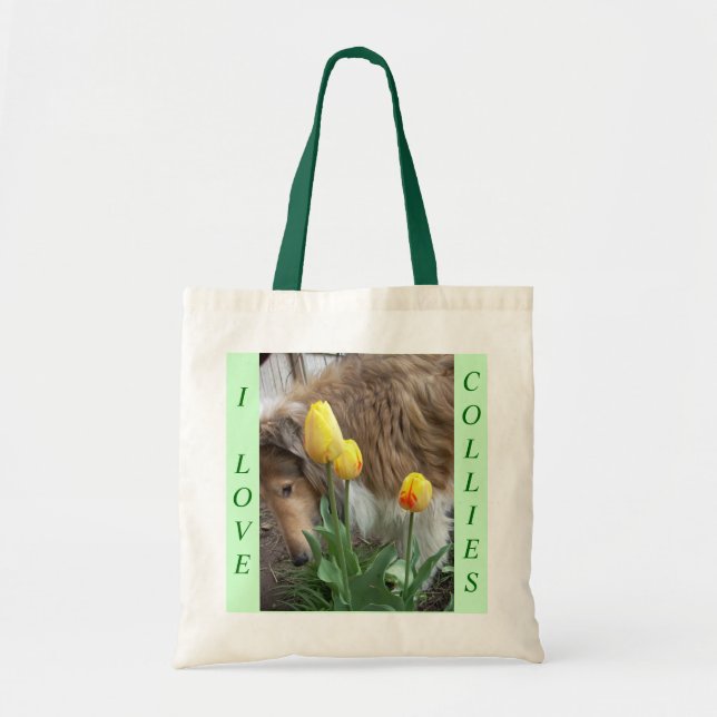 I KÄRLEK COLLIES Tote Bag Tygkasse (Framsidan)