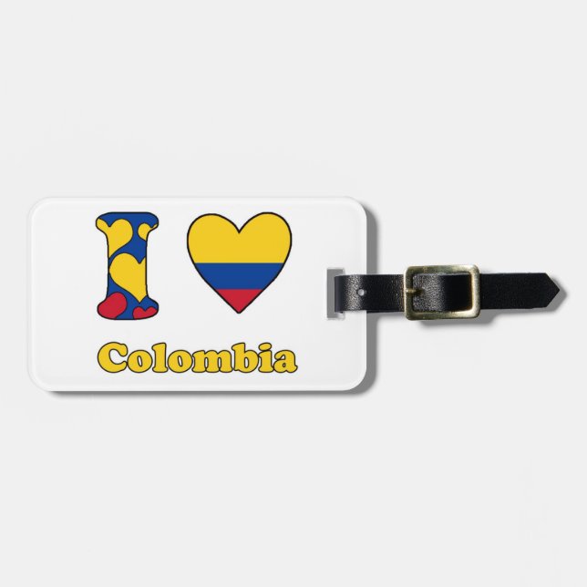 I kärlek Colombia Bagagebricka (Horisontell Framsida)