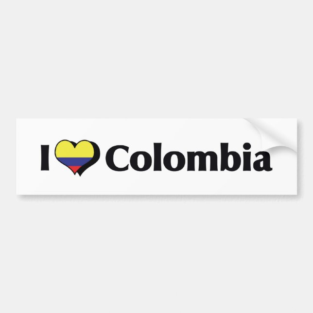 I Kärlek Colombia Flagga Bildekal (Framsidan)