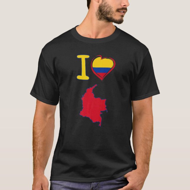 I kärlek Colombia i form av en h T Shirt (Framsida)