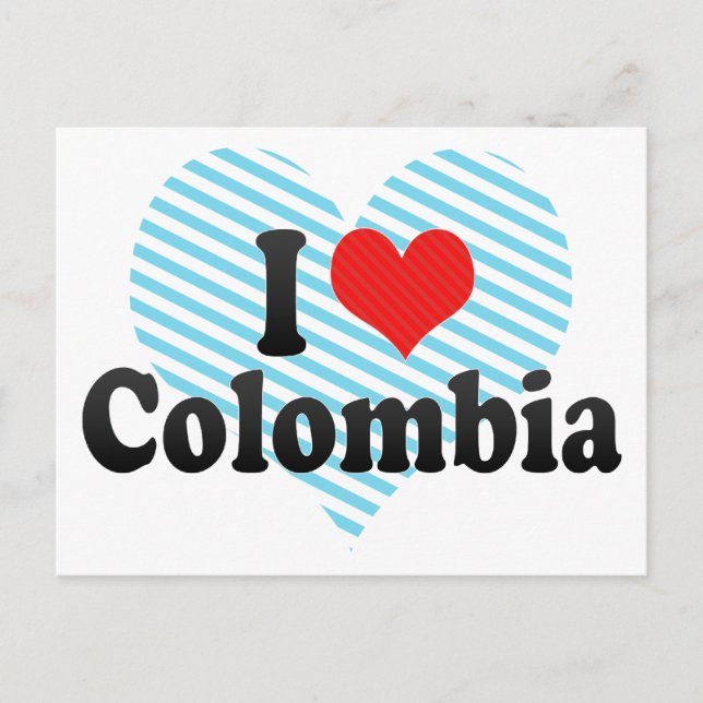 I Kärlek Colombia Vykort (Framsida)