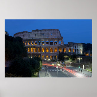 I kärlek Colosseum nattetid Poster