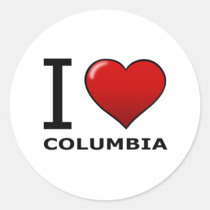 I KÄRLEK COLUMBIA, OH - OHIO RUNT KLISTERMÄRKE