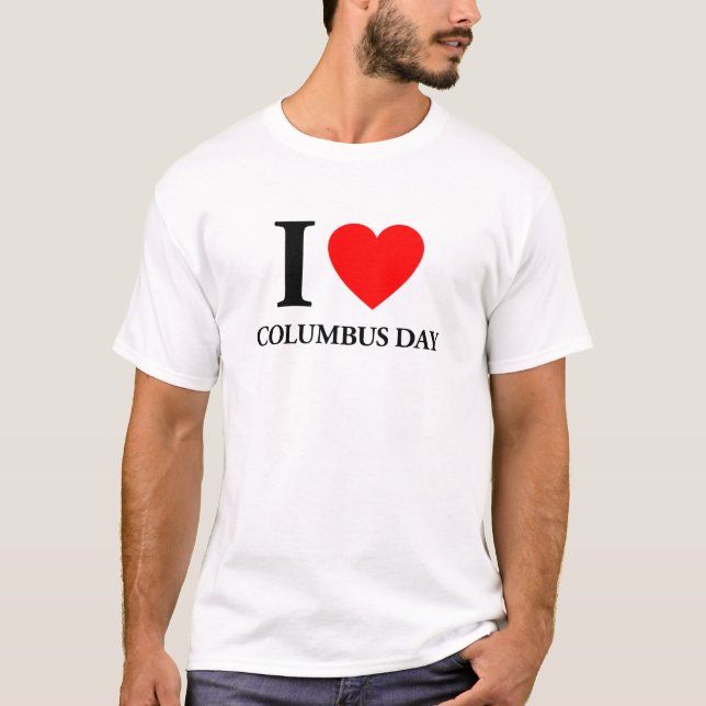 I Kärlek Columbus Day T-shirt (Framsida)