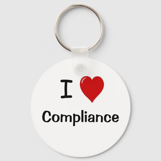 I Kärlek Compliance I Heart Compliance Officer Nyckelring (Framsida)