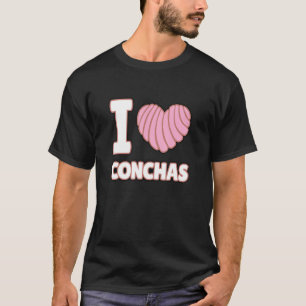 I Kärlek Conchas Mexican Bread Yummy Concha Pan de T Shirt