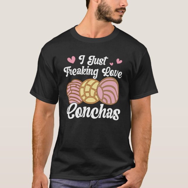 I Kärlek Conchas Pan Dulce Latina Mexican Mujer Co T Shirt (Framsida)