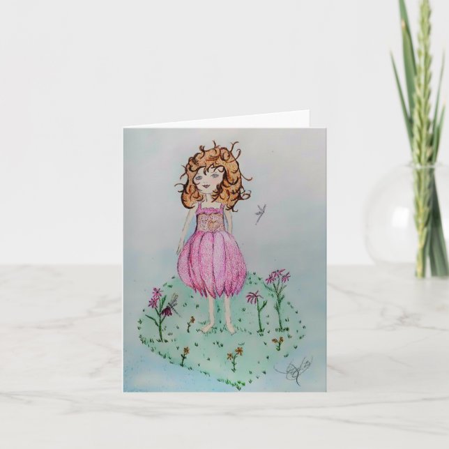 I kärlek cone-blommor anteckningskort (Framsida)