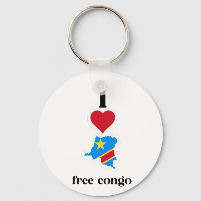 i kärlek Congo-design Nyckelring (Framsida)