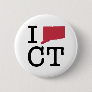 I Kärlek Connecticut Knapp