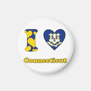 I kärlek Connecticut Magnet