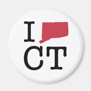 I Kärlek Connecticut Magnet