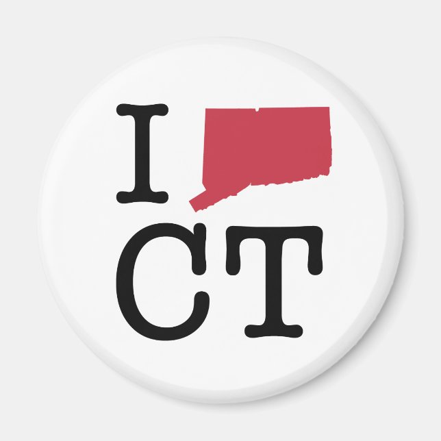 I Kärlek Connecticut Magnet (Framsidan)