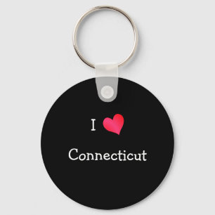 I Kärlek Connecticut Nyckelring
