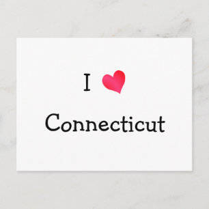 I Kärlek Connecticut Vykort
