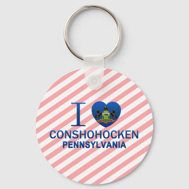 I Kärlek Conshohocken, PA Nyckelring (Framsida)