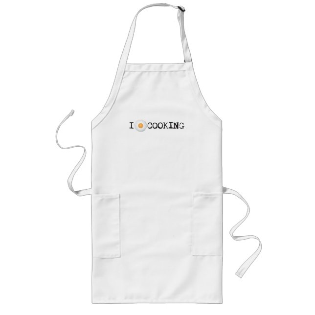 I Kärlek Cooking Apron Långt Förkläde (Framsidan)