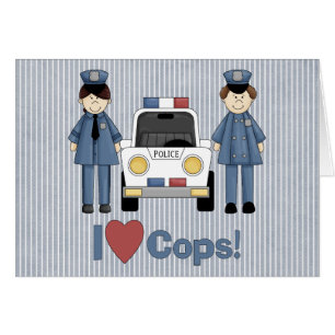 I Kärlek Cops Hälsningskort