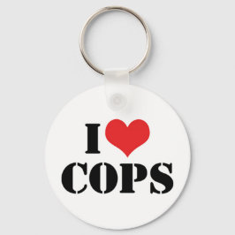 I Kärlek Cops Keychain Nyckelring