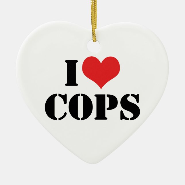 I Kärlek Cops Ornament (Framsidan)
