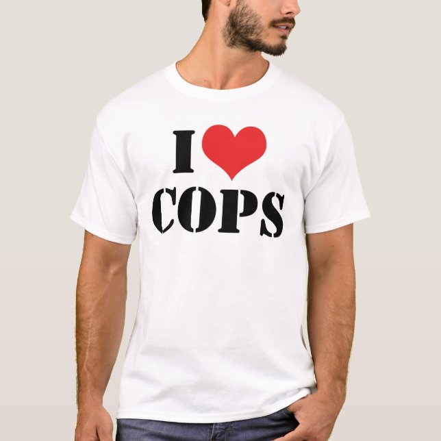 I Kärlek Cops T-shirt (Framsida)