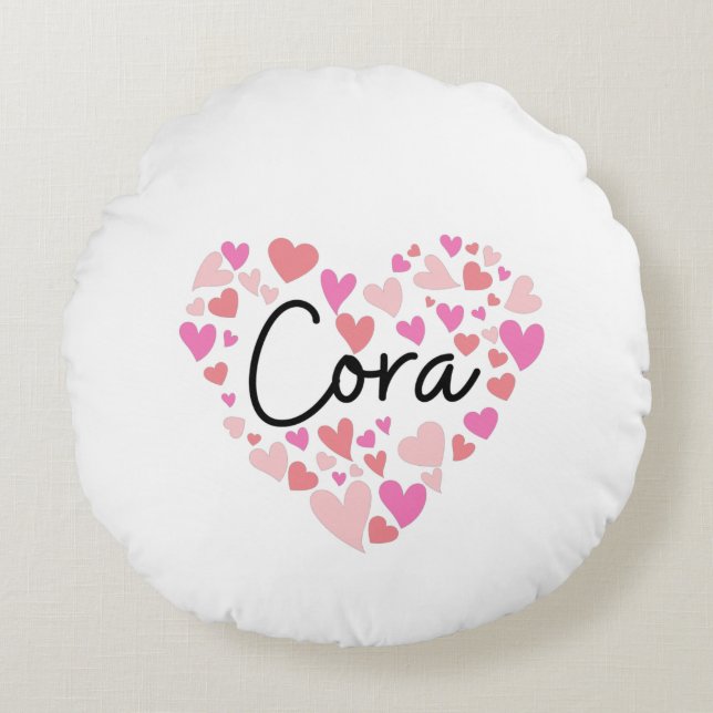 I kärlek Cora Rund Kudde (Framsidan)