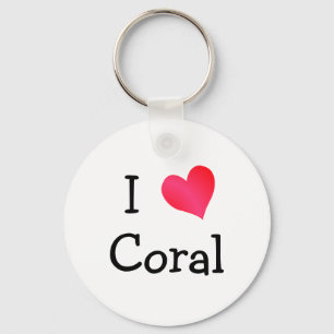 I Kärlek Coral Nyckelring