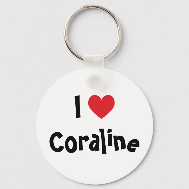 I Kärlek Coraline Keychain Nyckelring (Framsida)