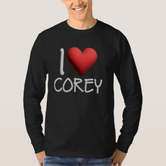 I Kärlek Corey Namn Personlig Manar Guy BFF Friend T Shirt