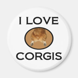 I Kärlek Corgis Corgi Butt Magnet