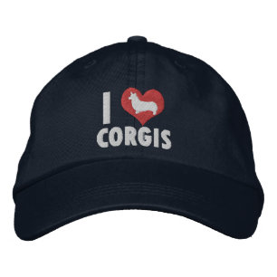 I Kärlek Corgis Embroized Hat Broderad Keps