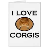 I Kärlek Corgis Funny Corgi Butt-kort