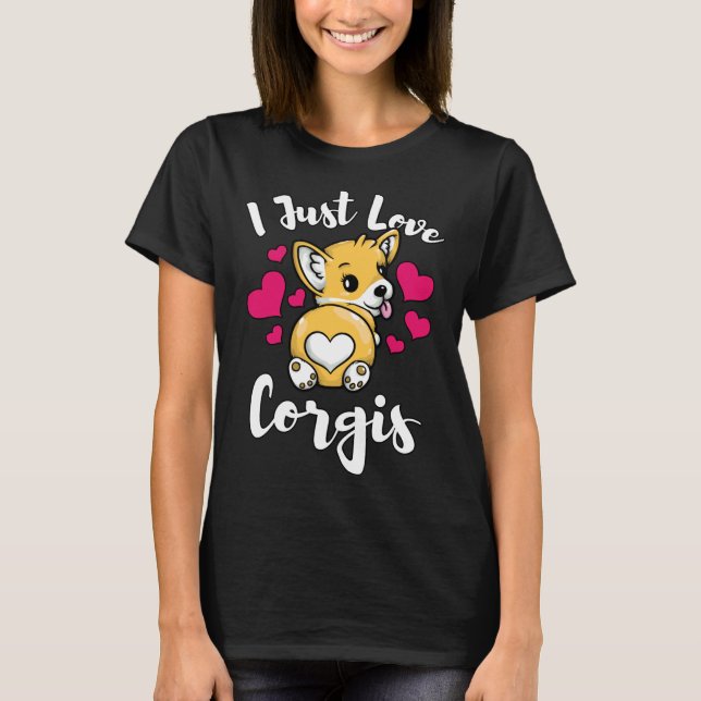 I Kärlek Corgis Funny Pem Welsh Corgi 986 T Shirt (Framsida)