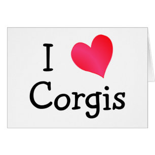 I Kärlek Corgis Hälsningskort