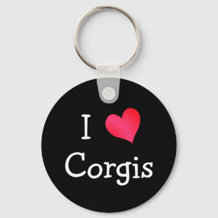 I Kärlek Corgis Nyckelring