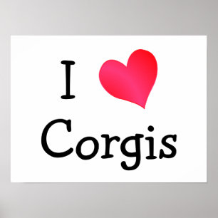 I Kärlek Corgis Poster