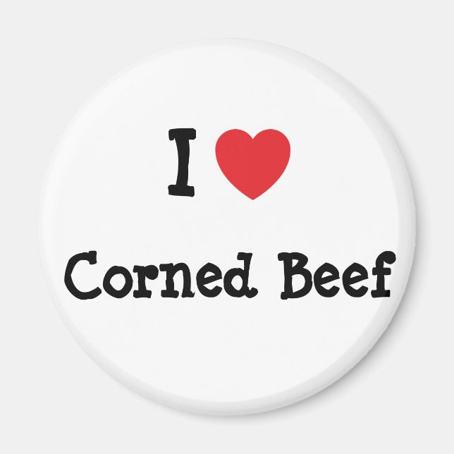 I kärlek Corned Beef eart T-Shirt Magnet (Framsidan)