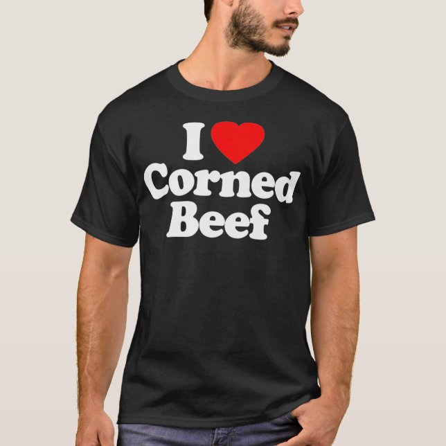 I Kärlek Corned Beef Heart Funny T Shirt (Framsida)