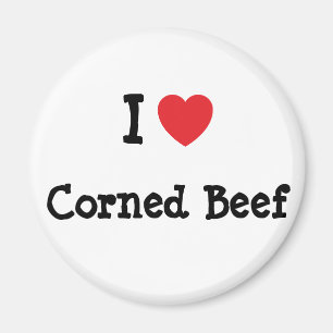 I kärlek Corned Beef hjärta T-Shirt Magnet