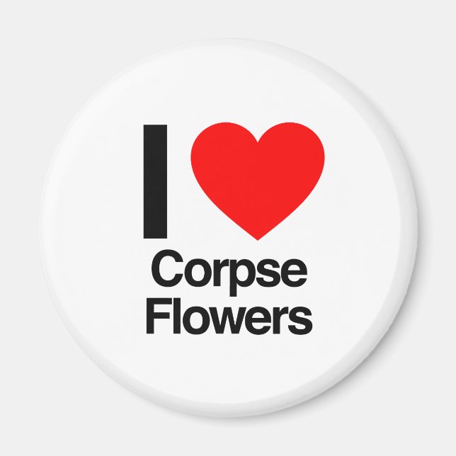 i kärlek corpse-blommor magnet (Framsidan)