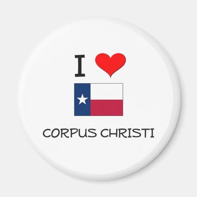I Kärlek Corpus Christi Texas Magnet (Framsidan)