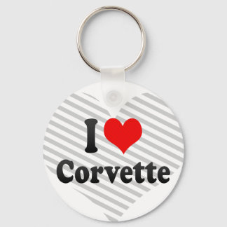 I kärlek Corvette Nyckelring
