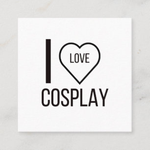 I KÄRLEK COSPAY FYRKANTIGT VISITKORT