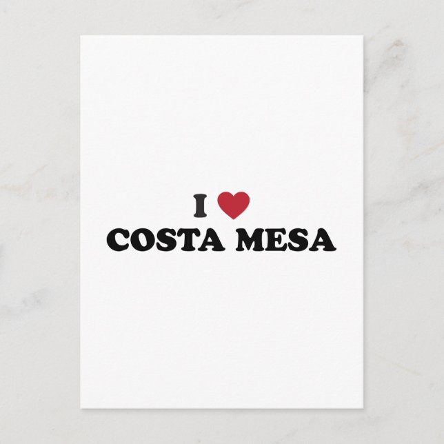 I Kärlek Costa Mesa California Vykort (Framsida)