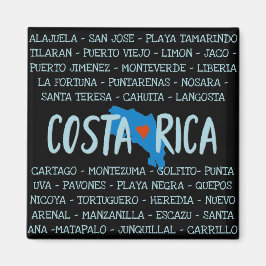 I Kärlek Costa Rica Karta Namn Cities Souvenir Magnet
