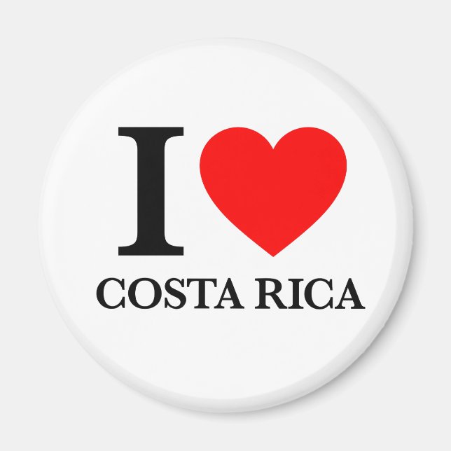I Kärlek Costa Rica Magnet (Framsidan)